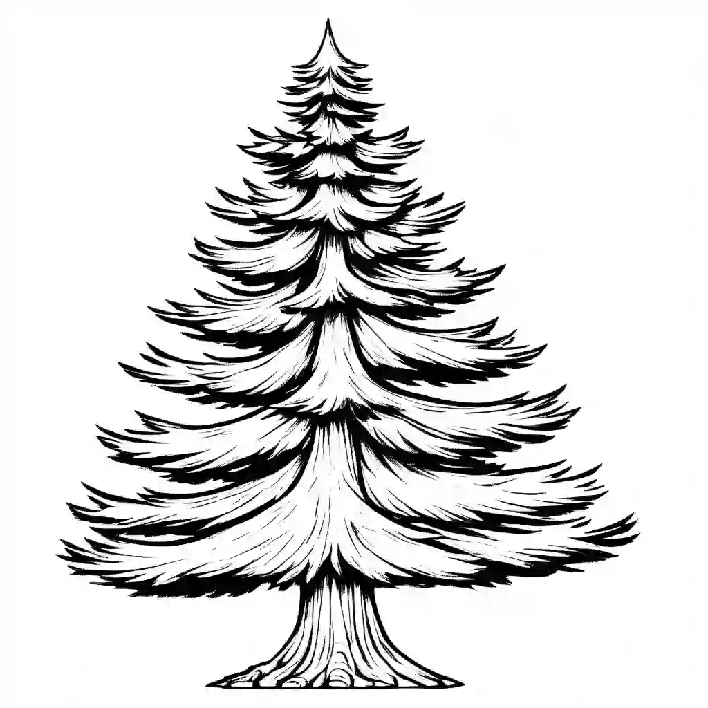Pine Tree coloring pages
